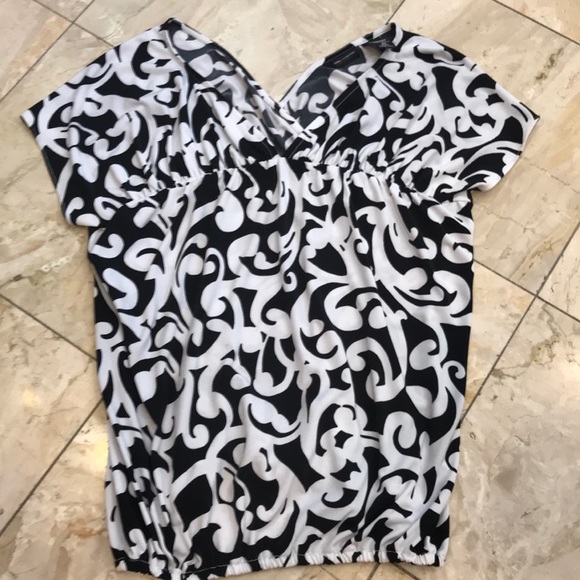 New York and Company white print vintage blouse, XS. - Picture 1 of 3